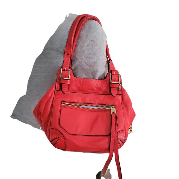 Cynthia Rowley Red Leather Shoulder Bag - Picture 1 of 15